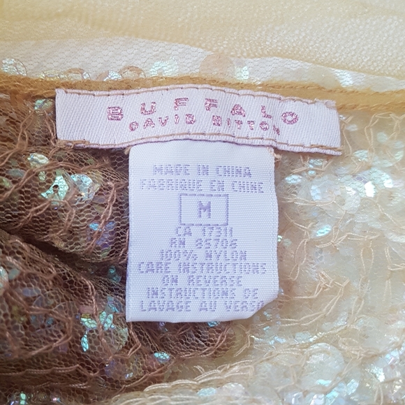 Golden Ombre sheer back Sequin Camisole Top open back - Picture 5 of 9